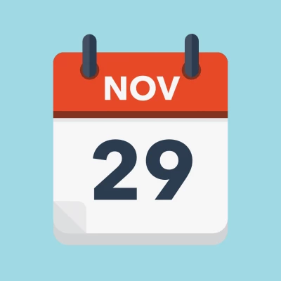 Calendar icon showing 29th November